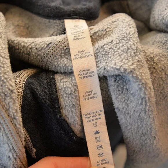 Lululemon Scuba Hoodie Classic Cotton Fleece In Heathered Naval Blue Sz 6 - Picture 5 of 10